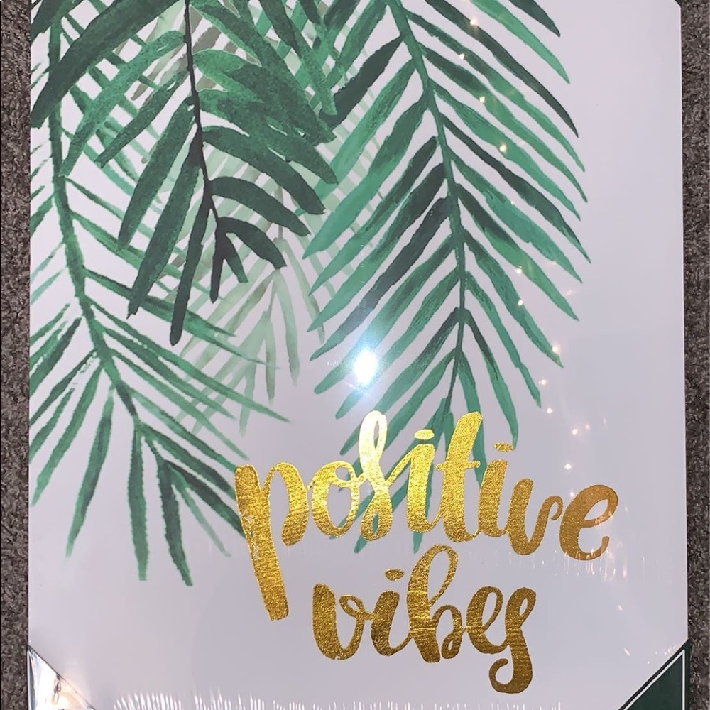 Positive Vibes Tropical Canvas